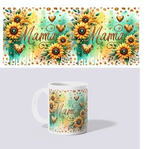 Mama Floral Mug with Sunflower Design